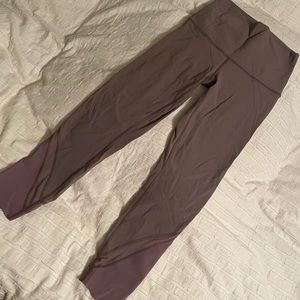 Lululemon Dusty Purple Wunder Under Scallop Hem High-Rise Crop 23"